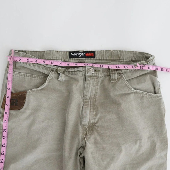 Vintage  Wrangler RIGGS Workwear Green Carhartt Style Size 38x34 - Picture 4 of 13